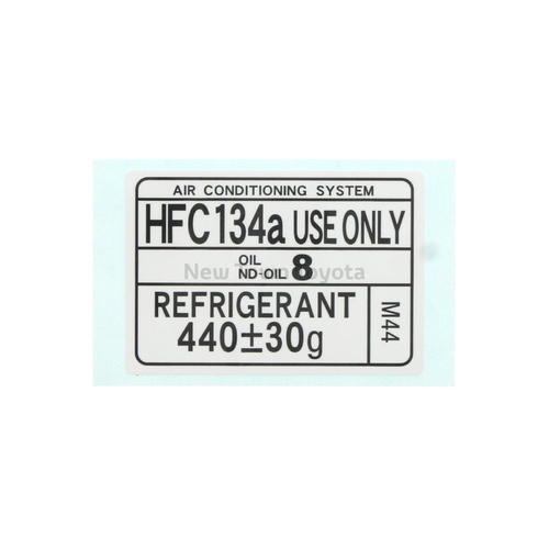 Genuine Toyota Air Conditioner Service Caution Label Sticker Hfc134a Use Only Decal
