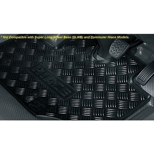 Genuine Toyota Hiace LWB Front Rubber Floormats Jan 05 - Feb 19 PZQ20-75011