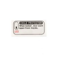 Genuine Toyota Rear Door Child Lock Warning Label Decal Sticker image