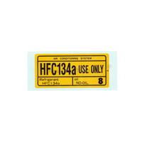 Genuine Toyota Air Conditioner Service Caution Label Sticker HFC134a Use Only Decal image