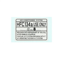 Genuine Toyota Air Conditioner Service Caution Label Sticker HFC134a Use Only Decal image