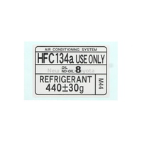 Genuine Toyota Air Conditioner Service Caution Label Sticker Hfc134a Use Only Decal image