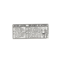 Genuine Toyota Battery Caution Label  image