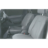 Land Cruiser 70 Front Canvas Seat Covers Grey Aug 2001 - Aug 2012 PZQ22-60160 image