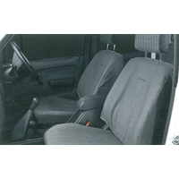 Land Cruiser 70 Front Canvas Seat Covers Grey Aug 2001 - Aug 2012 PZQ22-60170   image
