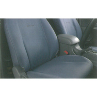 Toyota Hilux Front Seat Covers Canvas Bucket Grey non SIAB Feb 2005 - Jul 2015 PZQ22-89070 image
