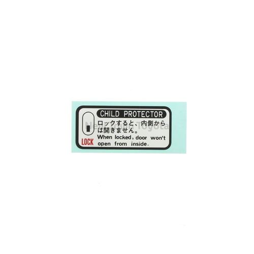 Genuine Toyota Rear Door Child Lock Warning Label Decal Sticker
