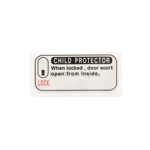 Genuine Toyota Rear Door Child Lock Warning Label Decal Sticker