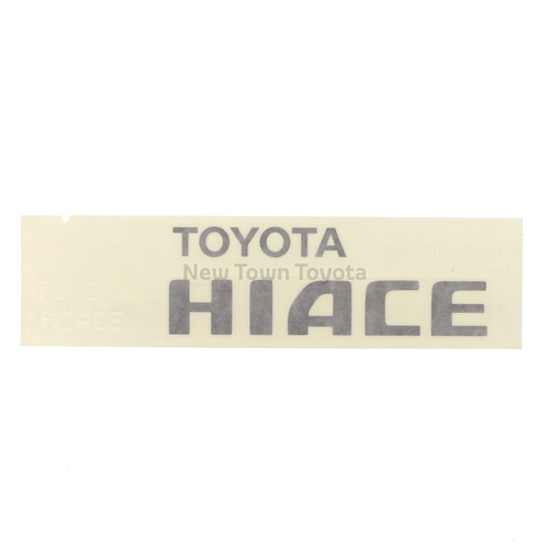 Genuine Toyota Rear Tailgate Toyota Hiace Name Badge