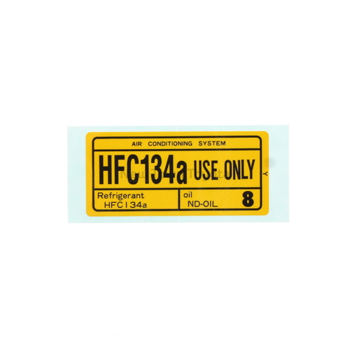 Genuine Toyota Air Conditioner Service Caution Label Sticker HFC134a Use Only Decal