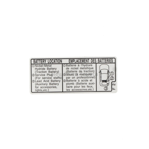 Genuine Toyota Battery Caution Label 