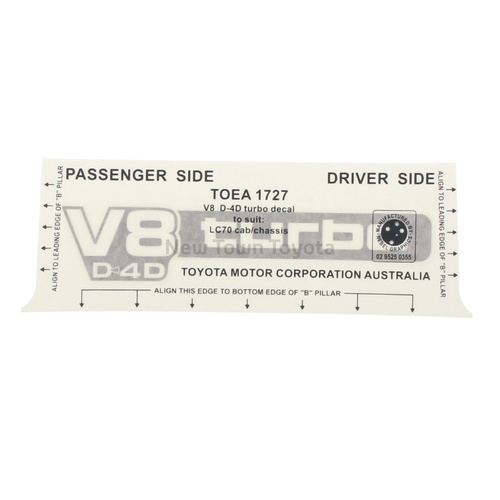DECAL V8 TURB D4D             