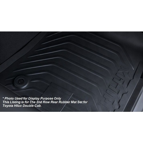 Genuine Toyota Hilux Dual Cab Rear Rubber Floormat Jul 2015 On PZQ20-89160