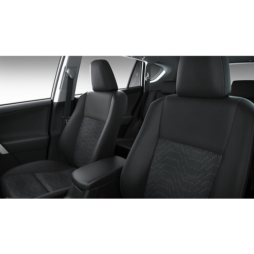 Toyota Rav4 GX Front Seat Covers Fabric Type Grey Dec 2012 On PZQ22-42050