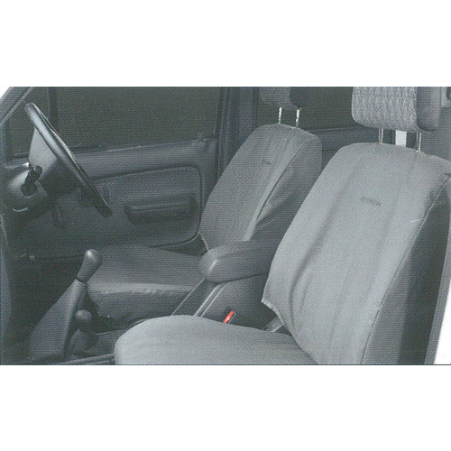 Land Cruiser 70 Front Canvas Seat Covers Grey Aug 2001 - Aug 2012 PZQ22-60160